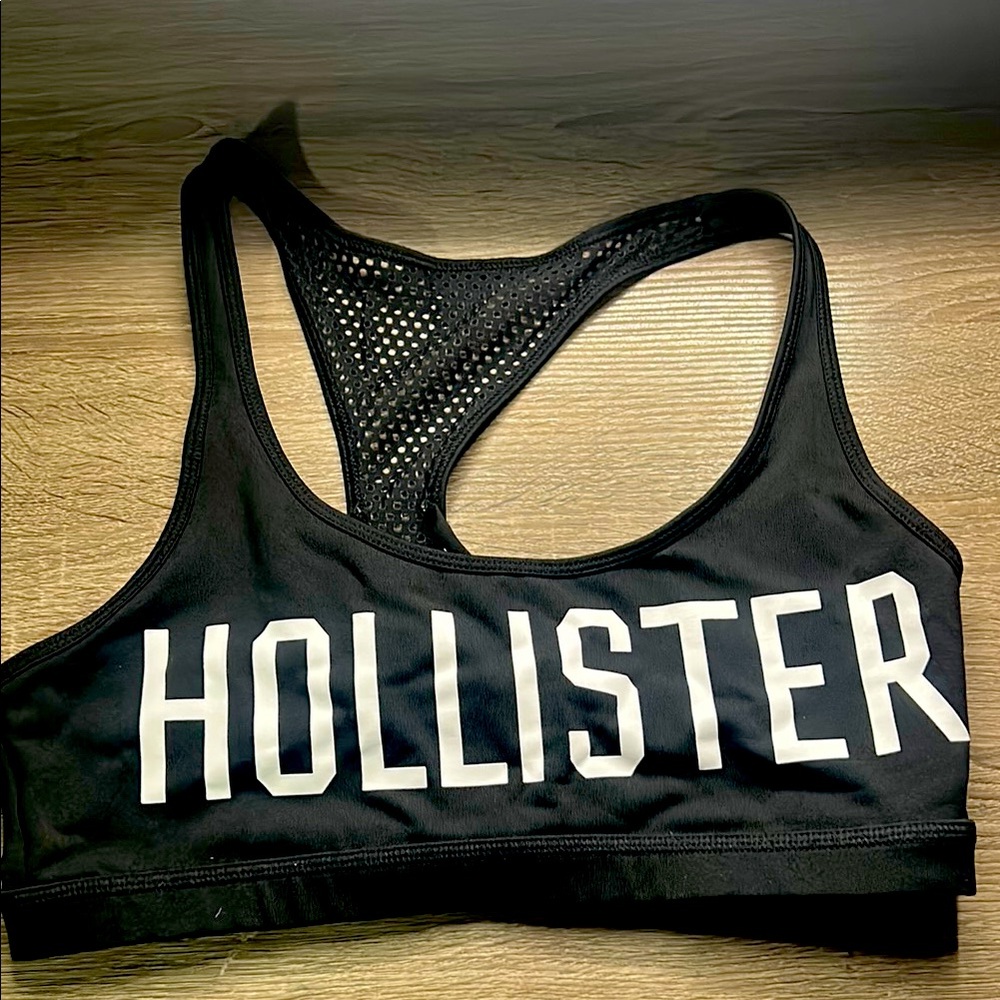 Hollister Black Racerback Sports Bra